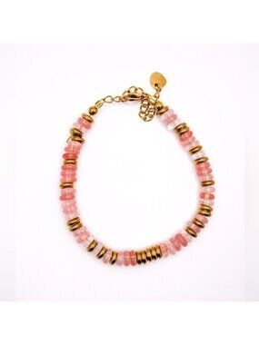 Pink Beaded Bracelet Q18